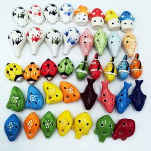 Wholesale Affordable Short-mouthed Ceramic Flute with 3 Holes and 6 Holes. Beginner <strong>Alto</strong> Flute in C Key. Children's Toy - Product Image 1