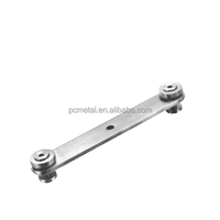 Acier inoxydable 304 Balustrade Escaliers Main courante Rampe Accessoires Double Connecteur En Verre Pour Escalier