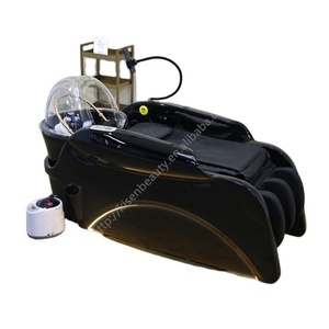 Cama de Spa para Cabeza de Diseño Moderno Kisen, Silla de Masaje Tailandesa Eléctrica con Lavabo de Cerámica, Color de Cuero Personalizado para Salón de Belleza - Product Image 1