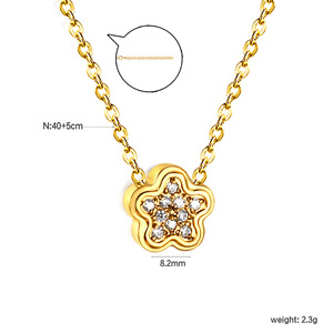 Collier de clavicule rectangulaire en métal 18 carats de style européen américain pour femmes, pendentif en acier inoxydable, bijoux - Product Image 5