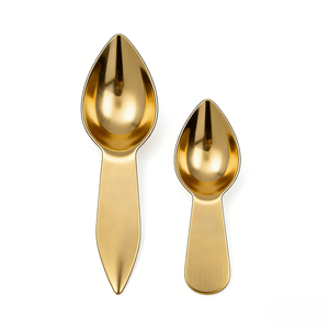 Cuillère à épices et cuillère à dessert réutilisables en acier inoxydable extra petites, mini-cuillère à glace, adaptées au café et au thé - Product Image 3