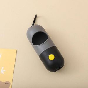 Distributeur de sacs à déjections canines biodégradables et écologiques avec éclairage LED, support en plastique souple pour sacs de nettoyage pour animaux de compagnie avec crochet métallique - Product Image 2