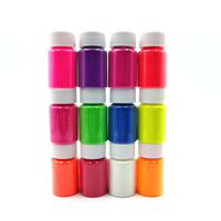 Poudre de pigment néon fluorescent à faible MOQ, forte intensité de teinte, colorant industriel multi-tons pour revêtement en résine époxy en vrac
