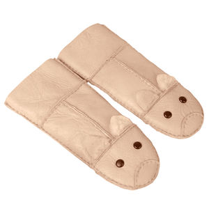 Guantes de Invierno Impermeables de Lana para Mantener el Calor, Guantes de Piel de Oveja Genuina, Mitones Cálidos sin Dedos para Niños - Product Image 4