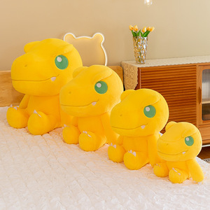 Neues Design Kaninchenfell <span class=keywords><strong>Agumon</strong></span> Plüschtier Dinosaurier Stofftier Kinderpuppe Kissen Stoffpuppe Geburtstagsgeschenk Präsent - Product Image 3