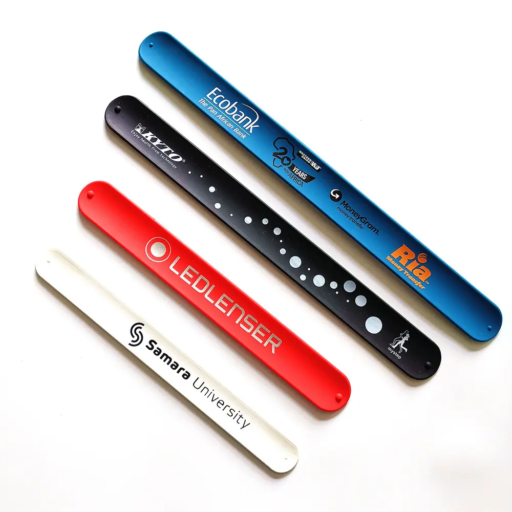 HF factory high quantity Comfortable slap bracelet custom printing silicone slap band free sample slap bracelet