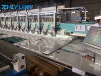 Machine à broder automatique informatisée à 24 têtes et 9 aiguilles, avec fonction sequins plats et simples et découpe laser, en promotion pour le marché indien et pakistanais