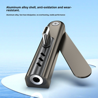 Adaptateur USB C vers prise casque 3,5 mm portable avec support pliable pour appareils mobiles, adaptateur audio pour téléphone portable, puces DAC numériques