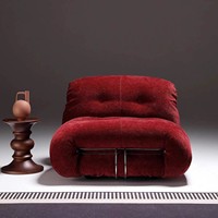 Canapé en forme d'hippopotame avec structure en acier, style moderne minimaliste, revêtement en chenille, rembourrage en mousse haute densité et résiliente, un canapé pour salon