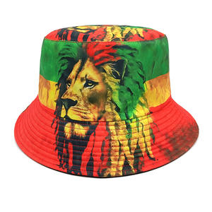Cappello da pescatore esterno in stile <span class=keywords><strong>leone</strong></span> <span class=keywords><strong>Rasta</strong></span> con stampa Cartoon per la pesca a doppia faccia - Product Image 1