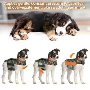 Dog Anxiety Relief Calming Vest Wrap Shirt <b>Small</b> Large Dogs Outdoor Travel Clothes Pet Anti Anxiety Calming Surgical Vest Jacket - Product Image 2