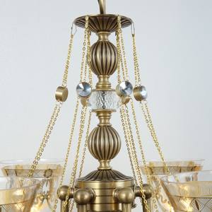 Lámpara de Araña de 5 Bombillas, de Cobre y Cristal, de Calidad Superior, Estilo Vintage de Lujo, Iluminación Interior para Villa, Sala de Estar, Hotel, Lámparas Colgantes Modernas - Product Image 3