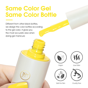 Vernis à ongles gel UV <span class=keywords><strong>jaune</strong></span> néon brillant brillant à tremper Style français pour une utilisation en salon certifié - Product Image 3