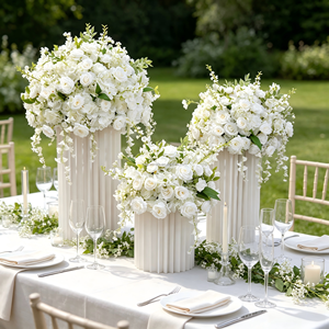 50/60/70/80CM White Rose and Orchid Flower Ball <b>Wedding</b> Backdrop Decor Floral Table Flower Centerpieces Event Party <b>Props</b> - Product Image 1