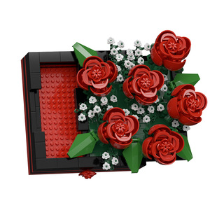 Handmade Nhự<span class=keywords><strong>a</strong></span> ABS Trẻ Em Củ<span class=keywords><strong>a</strong></span> DIY Khối Thiết Lập Vĩnh Cửu Hoa Hồng Bó Hoa Hộp Hoa - Product Image 5