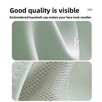 Sombrero de Sol con Protección Facial y de Cuello, Diseño a Rayas, Ventilación y Transpirable, de una Sola Pieza