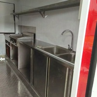 Restauration rapide BBQ Mini remorque de nourriture carrée entièrement équipée pour les hot-dogs Taco Pizza Traiteur Snack-Foods pour l'extérieur Catring