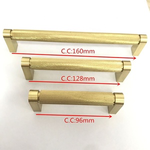 Sản Xuất Tại Trung Quốc Đồ Nội Thất Tủ Phần Cứng Ngăn Kéo Rắn <span class=keywords><strong>Brass</strong></span> Vàng Khía Knob Và Kéo Xử Lý - Product Image 2