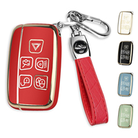 Produit transfrontalier très vendu : Étui pour clé de voiture à bordure dorée, Pochette pour clé de voiture, Pendentif anneau diamant, Porte-clés étrier, Best-seller Amazon, Housse de clé