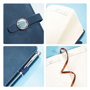 Carnet de notes exécutif personnalisé pour réunions d'affaires, couverture en cuir, impression de logo, format A5 - Product Image 4