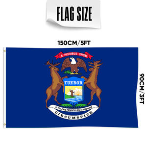 ธงมิชิแกนขนาด 3x5 ฟุต ขายส่ง ผลิตจากโพลีเอสเตอร์ 68D/100D พิมพ์ดิจิทัล เป็นมิตรกับสิ่งแวดล้อม ทนทาน ปรับแต่งได้ ทุกประเทศ จัดส่งรวดเร็ว - Product Image 2