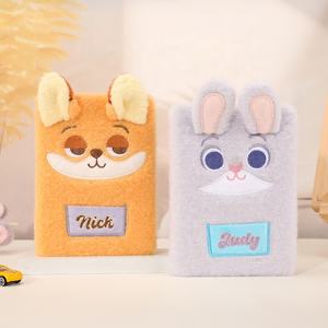 Caderno Plush UNIKx A6 com Capa de Animal em Cartoon, Veludo Baole, 80 Folhas, Diário de Presente para Crianças e Fãs - Product Image 1