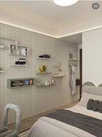 Armoire personnalisée pour enfants, armoire de rangement pour chambre d'enfant avec bureau, meubles pour enfants en bois massif moderne