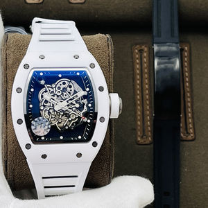 Reloj de pulsera de lujo para hombre, de alta calidad, con forma de tonneau, de fibra de carbono, con tourbillon mecánico. - Product Image 2