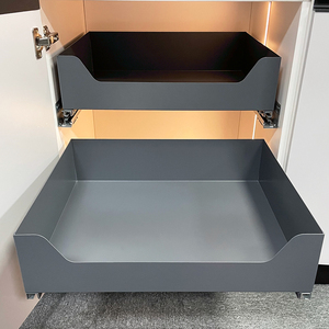 Cesta extraíble para cajones, accesorios de cocina para armarios, cesta metálica deslizante para cajones, cesta de esquina con cierre suave - Product Image 2