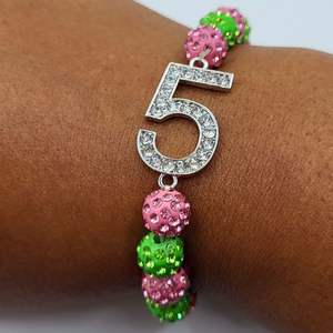 Sisterhood gelang berkilau berlian imitasi hijau merah muda untuk wanita tali manik-manik mutiara hadiah keagamaan untuk pria dan wanita - Product Image 6