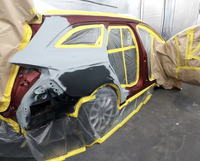 Ruban de masquage jaune automobile résistant à la chaleur, enlèvement propre, papier crêpe