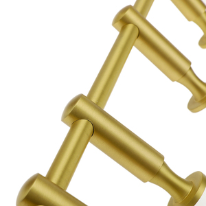 <span class=keywords><strong>Appendiabiti</strong></span> da Parete in Ottone con 3 Ganci, 60cm, Finitura Spazzolata, Multifunzione per Soggiorno e Bagno - Product Image 6