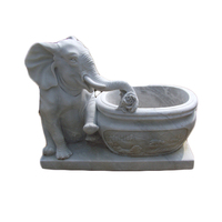 Décoration murale En Marbre Blanc Sculpté à La Main Tête D'éléphant