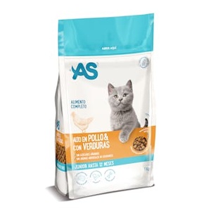 As Cat <strong>Food</strong> <strong>Junior</strong> Chicken And Vegetables 1 Kg Dry <strong>Food</strong> For Kittens - Product Image 2
