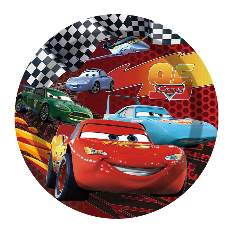 Coche rojo de 9 pulgadas con 10 bandejas de papel.