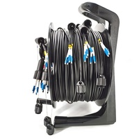 Câble de raccordement optique blindé tactique SM G657A 2/4/6/8/12/24 fibres, noir, TPU, 5G, connecteurs LC/SC/ST/FC/MPO/IP67, garantie 3 ans