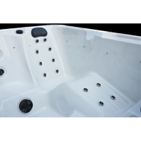Bain à remous familial de luxe Sunrans Hydrorelax pour 5 personnes, spa de massage extérieur moderne avec contrôle Balboa