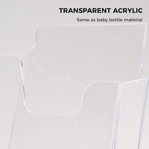 Organisateur de comptoir en acrylique avec support de brochure transparent pour flyers Menus Journaux de brochures Brochures et affichage de magazines - Product Image 2
