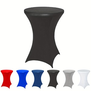 Mantel Redondo Negro Moderno Antideslizante para Mesa de Cóctel, Ideal para Fiestas y Bodas, Éxito de Ventas Transfronterizo - Product Image 5
