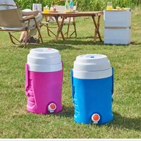 Glacière 1.9L + 5.8L boisson glacière garder les marchandises glace refroidissement avec cruche pour camping en plein air pique-nique sport nourriture refroidisseur glacière glacière