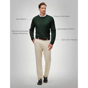 Suéter Casual de Cuello Redondo Clásico para Hombre, Mezcla de Lana, Diseño Personalizado, Estampado de Punto, Otoño-Invierno, ODM B0FR3B34XN - Product Image 4