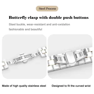 Correas de reloj de cerámica universales de 18mm para <span class=keywords><strong>Huawei</strong></span> <span class=keywords><strong>Watch</strong></span> GT5Pro <span class=keywords><strong>42mm</strong></span> correas de repuesto con hebilla de mariposa para <span class=keywords><strong>Huawei</strong></span> <span class=keywords><strong>Watch</strong></span> <span class=keywords><strong>GT</strong></span> 5 4 41MM - Product Image 5