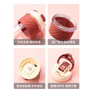 ขวดน้ำพลาสติก Seliya พร้อมหลอดดูดแบบพับได้ 500 มล. ปลอดสาร BPA สำหรับการเดินทาง เดินป่า ดีไซน์ทันสมัยสำหรับทุกเพศ - Product Image 5