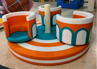 Parc d'attractions intérieur de petite taille avec aire de jeux souple et structure en tube d'acier galvanisé pour enfants, capacité supérieure à 100 personnes