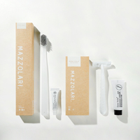 Kit d'Accueil Hôtelier Biodégradable en Carton Kraft, Fournitures Hôtelières Tout-en-un pour Chambre d'Hôtes, Incluant Peigne et Rasoir