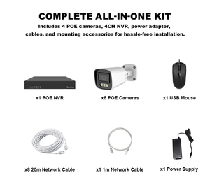 8MP 8CH PoE NVRキット屋外4K 8チャンネルPoE IP CCTVセキュリティカメラシステム - Product Image 6