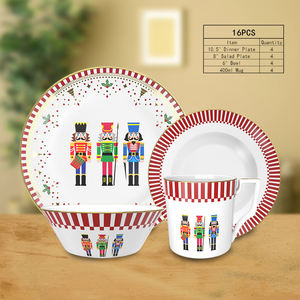 Wholesale Luxury Modern Bone China Dinnerware <b>Set</b> with Nutcracker Design Christmas <b>Dinners</b> Plates - Product Image 3