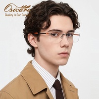Lunettes Osicare Color Rimless Pure Titanium Beta, montures optiques ultra légères pour hommes, logo personnalisé IP Boutique.