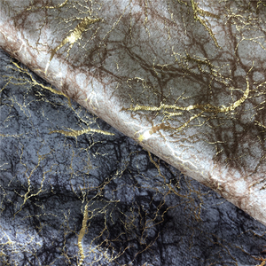 Tissu 100% Polyester, tapisserie italienne, Super feuille d'or, imprimés de cire, velours, tissu imprimé doré - Product Image 4