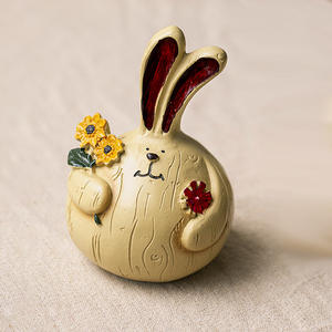 Figuras Decorativas <span class=keywords><strong>de</strong></span> Conejos en Resina, Diseño Nuevo, Regalo Navideño, Manualidades Pastorales, Decoración para el Hogar, Figuras Lindas <span class=keywords><strong>de</strong></span> Cartón, Esculturas ENNAS - Product Image 6